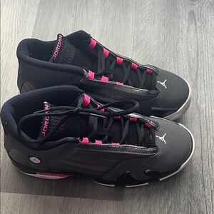 Jordan 14 Sneakers Black and Pink